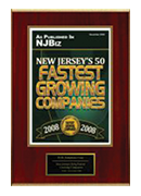 2008-XCEL Solutions Corp Selected For New Jersey’s Fifty Fastest Growing Companies